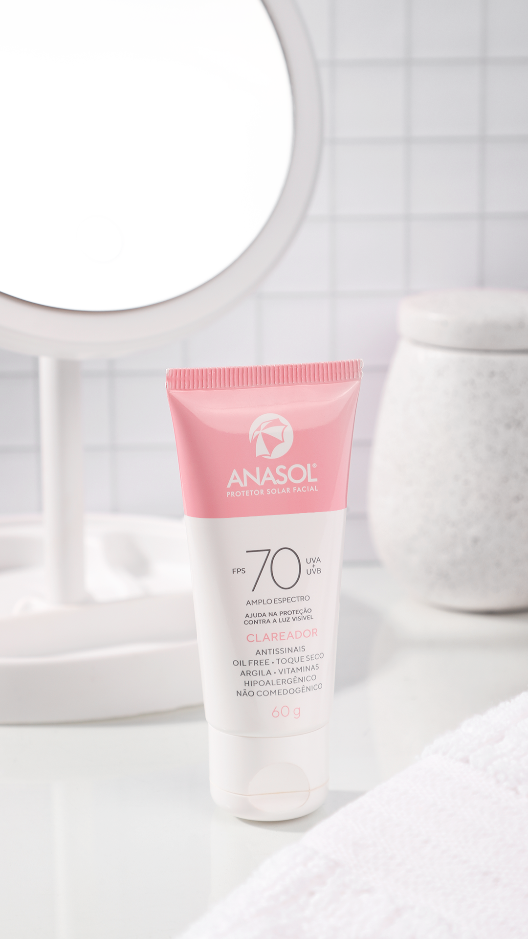 ANASOL PROTETOR SOLAR FACIAL FPS 70 CLAREADOR