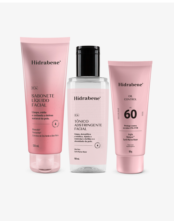 Kit skincare controle de oleosidade e poros