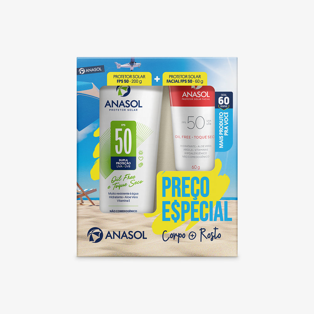 ANASOL KIT FPS 50 Facial 60g + FPS 50 Corpo 200g