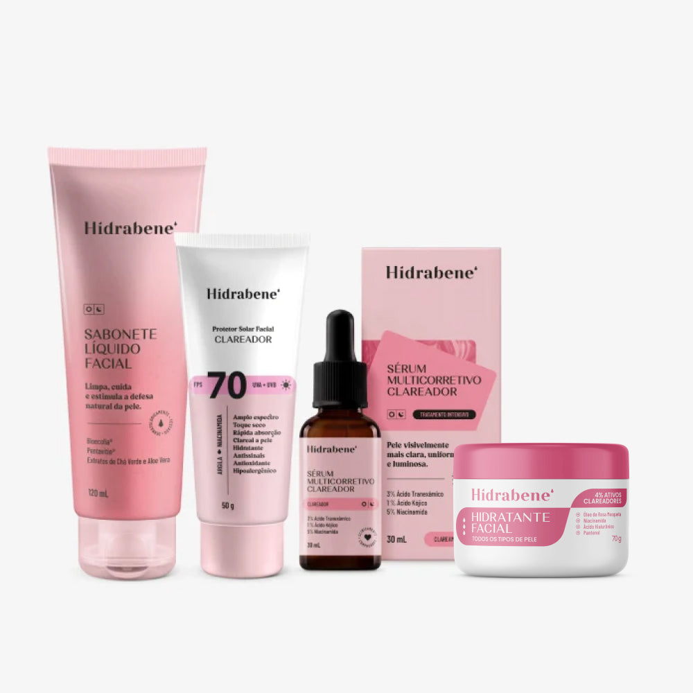 Kit clareador facial + creme hidratante