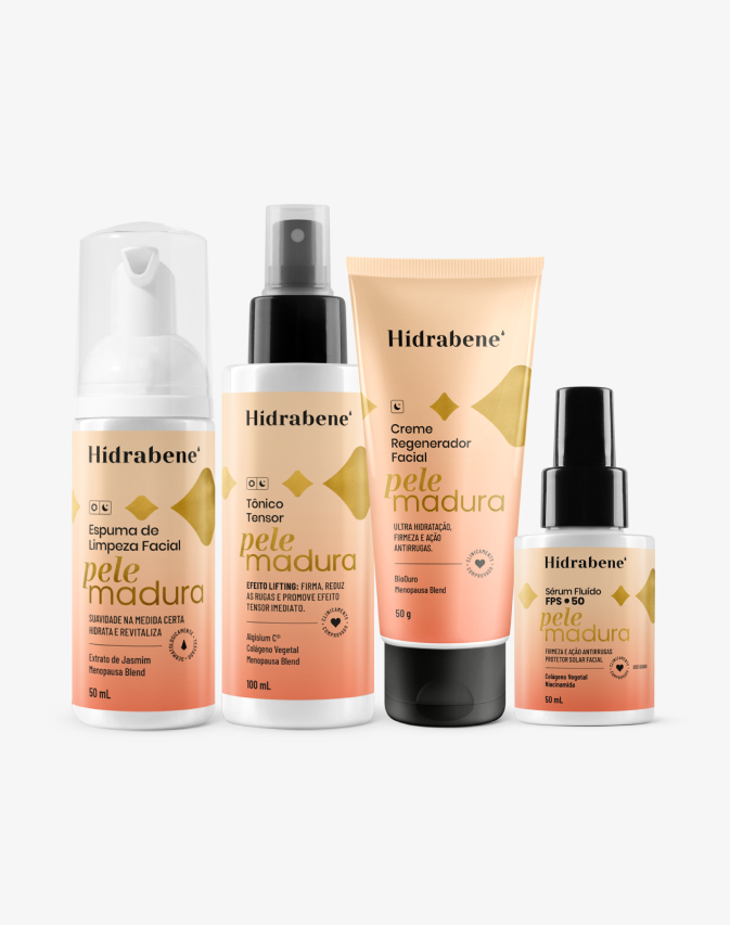 Kit skincare diário para pele madura