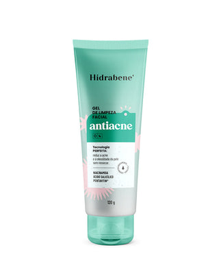 Bisnaga do Gel de Limpeza Facial Antiacne Hidrabene com niacinamida, ácido salicílico e Pentavitin