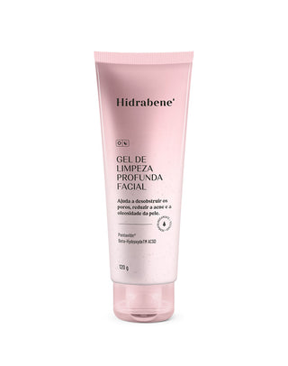 Bisnaga do Gel de Limpeza Profunda Facial Hidrabene 120g em fundo branco
