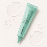Gel Secativo Antiacne Hidrabene 15g: bisnaga verde com gotas de gel ao fundo