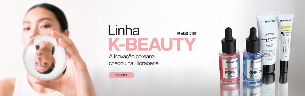 Linha K-Beauty Hidrabene: PDRN, GHK-Cu, Harmonizador e Retinal Shot