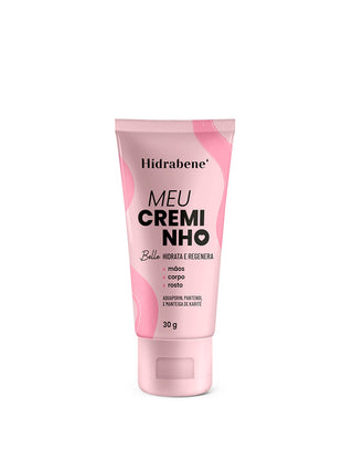 Bisnaga do Meu Creminho Belle Hidrabene com aquaporin, pantenol e manteiga de karité