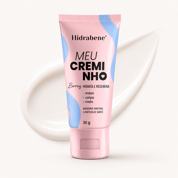 Meu Creminho Berries Hidrabene 30g: hidratante para mãos, corpo e rosto