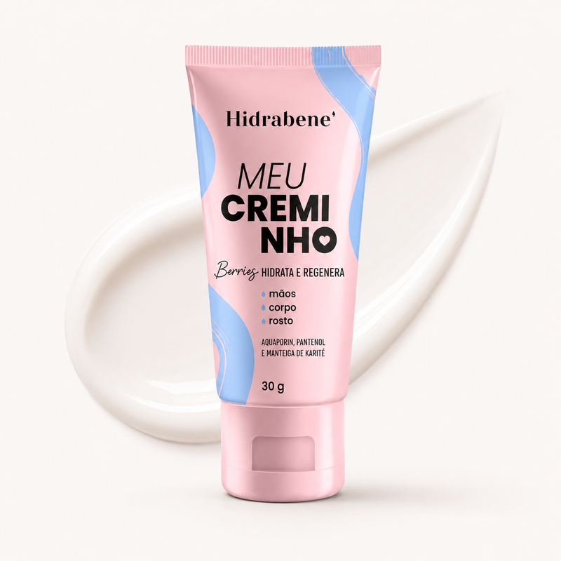 Meu Creminho Berries Hidrabene 30g: hidratante para mãos, corpo e rosto