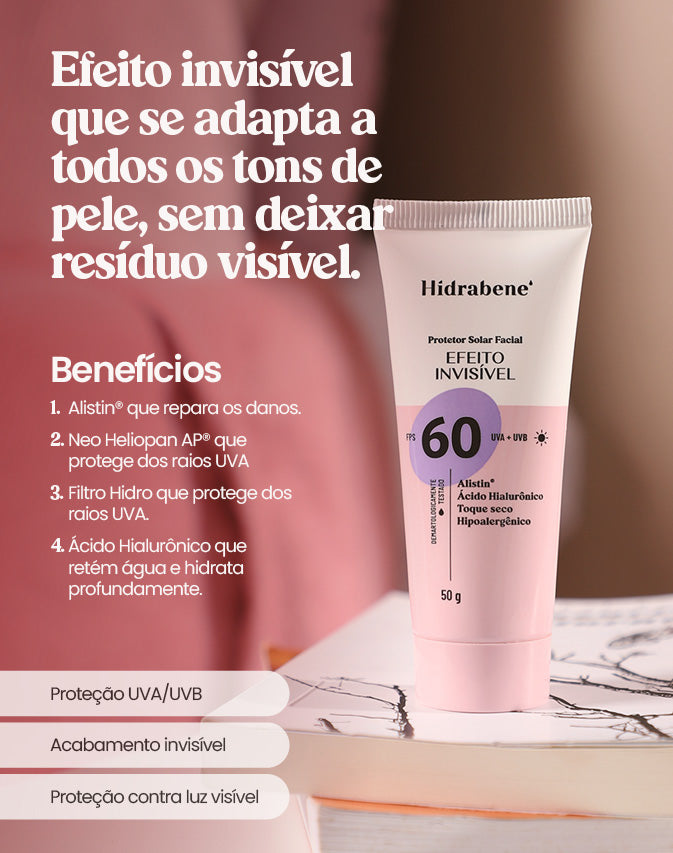 PROTETOR SOLAR INVISÍVEL FPS 60