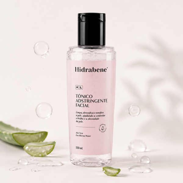 Tônico Adstringente Facial Hidrabene 150ml com folhas de aloe vera e gotas de água