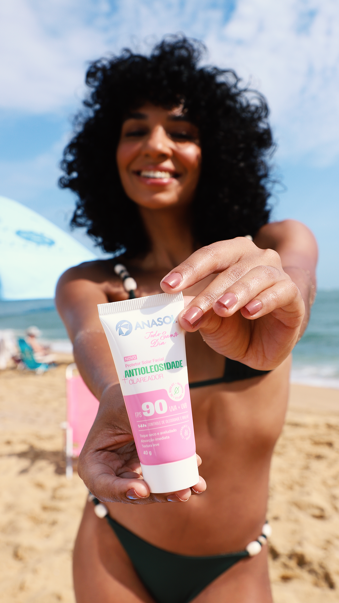 ANASOL PROTETOR SOLAR FACIAL TODO SANTO DIA - ANTIOLEOSIDADE CLAREADOR FPS 90 - 40G