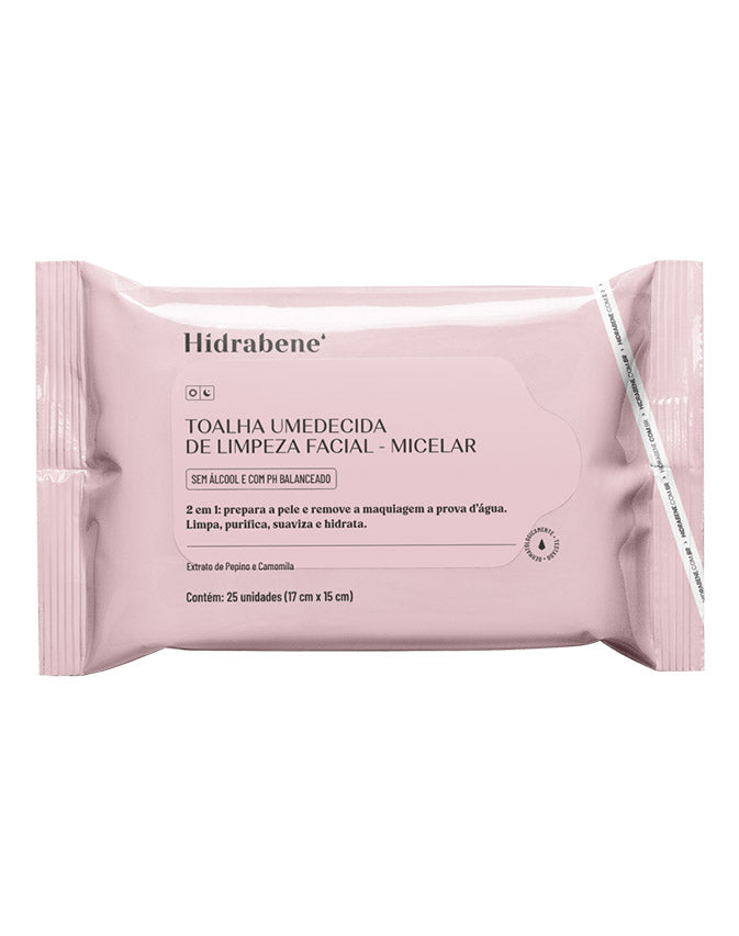 TOALHA UMEDECIDA DE LIMPEZA FACIAL – MICELAR