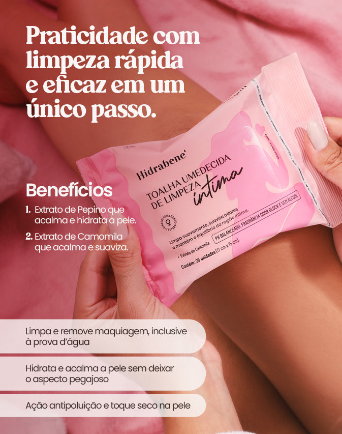 Kit Creme Clareador Corporal + Toalha Umedecida de Limpeza Íntima