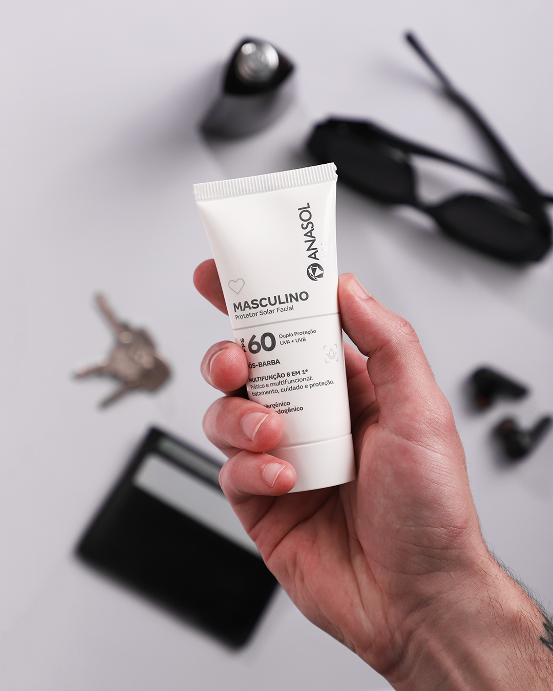 ANASOL VISO PROTETOR SOLAR MASCULINO FPS 60