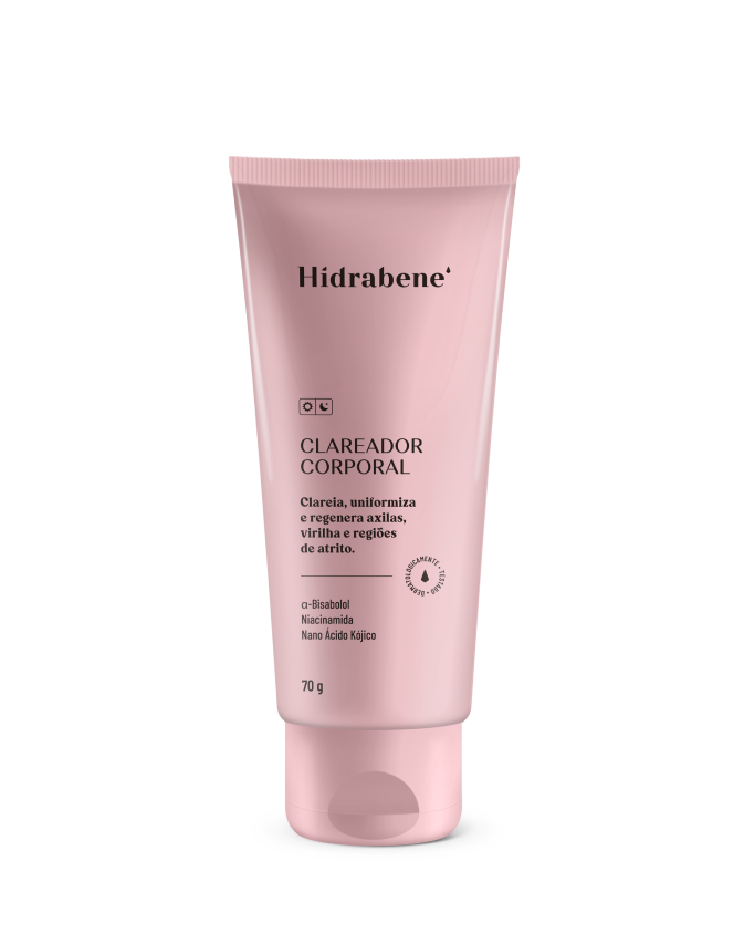 Creme Clareador Corporal Hidrabene com alfa-bisabolol, niacinamida e nano ácido kójico