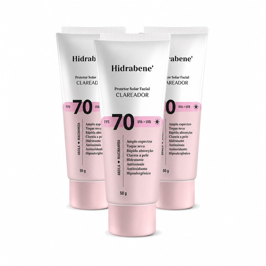 Bisnaga do Protetor Solar Facial FPS 70 Clareador