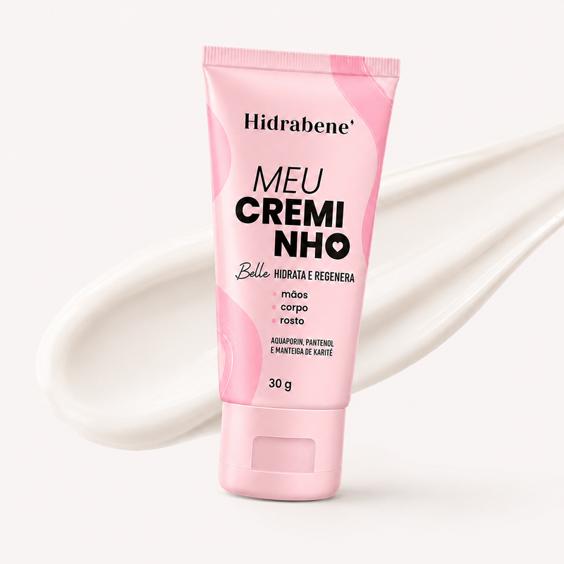Meu Creminho Belle Hidrabene 30g: hidratante para mãos, corpo e rosto