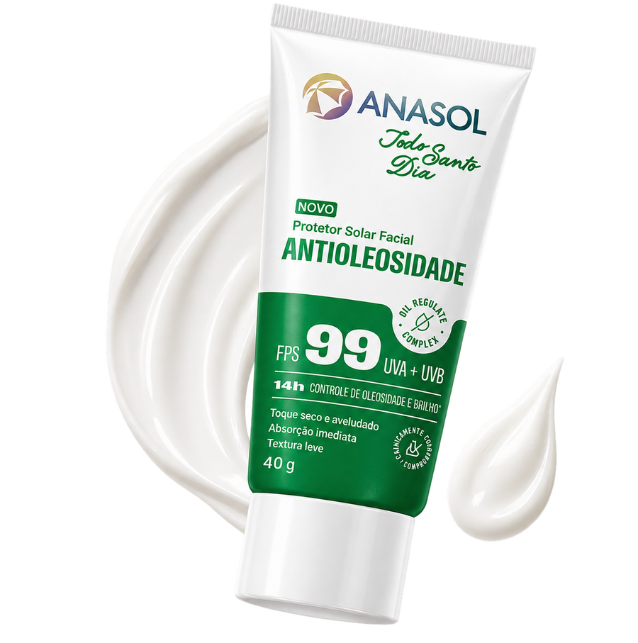 Bisnaga do Anasol Todo Santo Dia Antioleosidade FPS 99, 40 g.