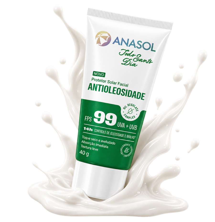 Bisnaga do Anasol Todo Santo Dia Antioleosidade FPS 99, 40 g.