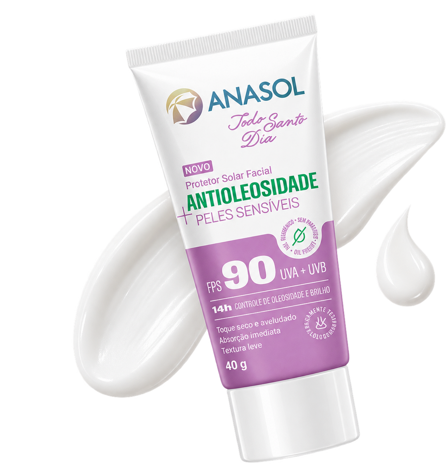 Bisnaga do Anasol Todo Santo Dia Peles Sensíveis FPS 90, 40 g.