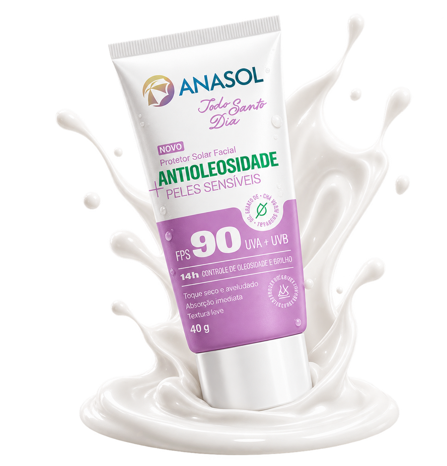 Bisnaga do Anasol Todo Santo Dia Peles Sensíveis FPS 90, 40 g.