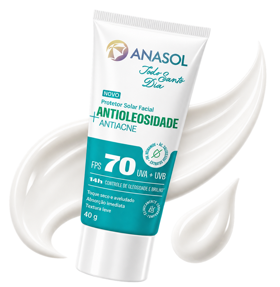 Bisnaga do Anasol Todo Santo Dia Antiacne FPS 70, 40 g.