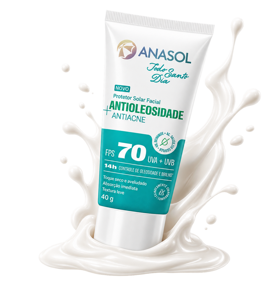 Bisnaga do Anasol Todo Santo Dia Antiacne FPS 70, 40 g.