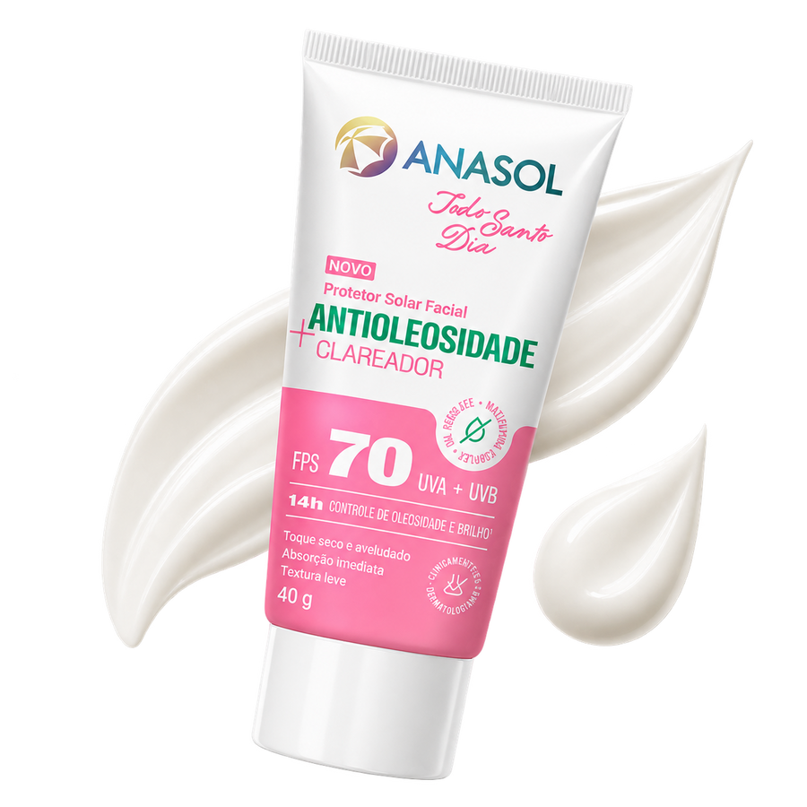 Bisnaga do Anasol Todo Santo Dia Clareador FPS 70, 40 g.